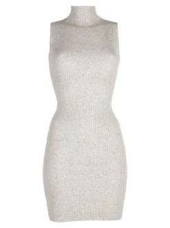 Solada Vestito donna in maglia senza maniche con collo a lupetto