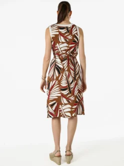 Solada Vestito smanicato da donna con stampe - cammello