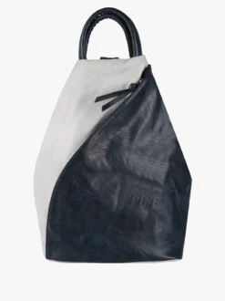 Solada Zaino da donna in ecopelle bicolore - blu scuro