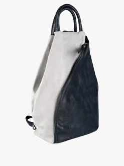 Solada Zaino da donna in ecopelle bicolore - blu scuro