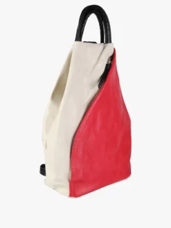 Solada Zaino da donna in ecopelle bicolore - rosso