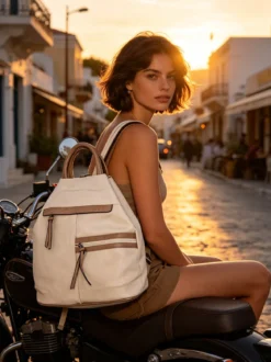 Solada Zaino donna in ecopelle - beige