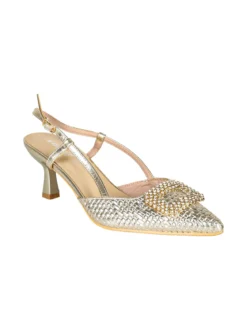 Soleil Slingback donna gioiello aperte dietro con cinturino alla caviglia con fibbia - oro