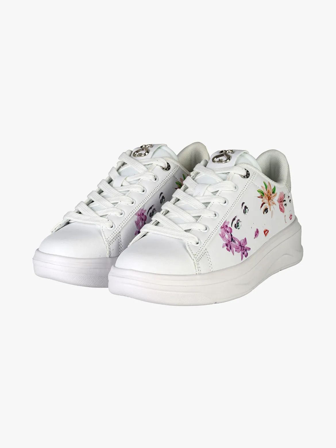 Solo Soprani Sneakers donna con stampa floreale e suola alta