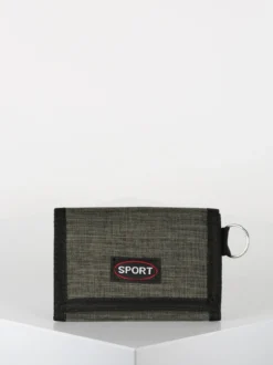 Sport Portafoglio in tessuto con strappo e zip esterna