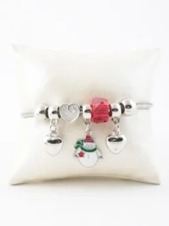 Stainless Stell Bracciale natalzio con charm