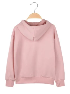 Street Porter Felpa da bambina con cappuccio e zip - rosa