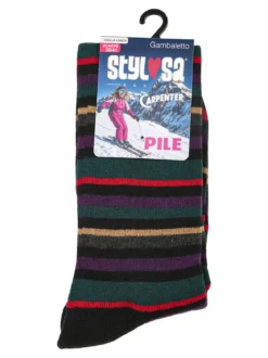Stylosa Calze lunghe da donna in pile - nero