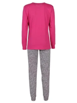 Stylosa Pigiama lungo donna con pantaloni leopardati