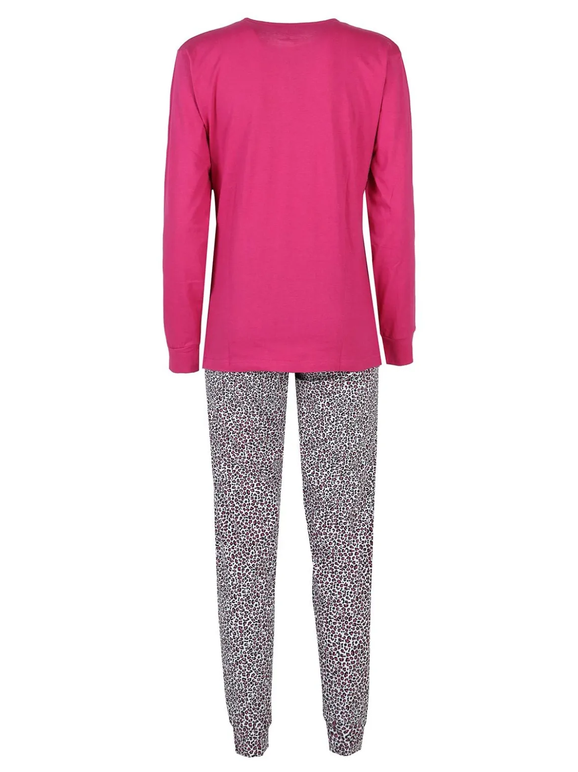 Stylosa Pigiama lungo donna con pantaloni leopardati