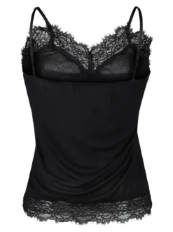 Sublyme Top donna in cashmere ultra light con pizzo
