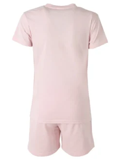 Superga Completo corto da donna in cotone con logo - rosa