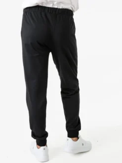 Superga Pantaloni tuta da uomo in felpa con coulisse e polsini - nero