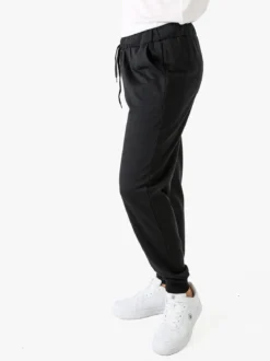 Superga Pantaloni tuta da uomo in felpa con coulisse e polsini - nero