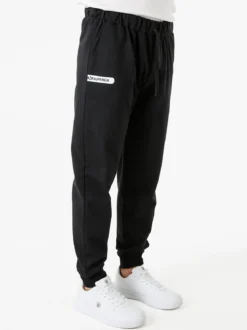 Superga Pantaloni tuta da uomo in felpa con coulisse e polsini - nero