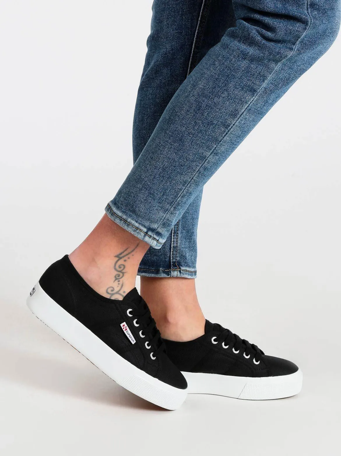 Superga Scarpe donna in tela con platform 2730 COTU