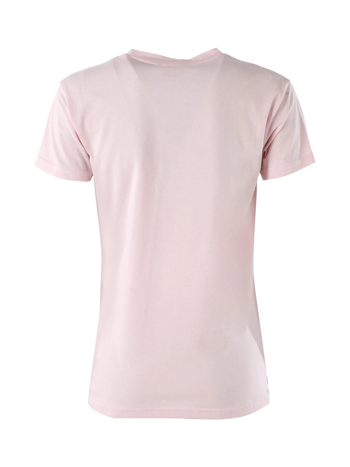 Superga T-shirt girocollo da donna in cotone con logo - rosa