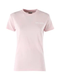 Superga T-shirt girocollo da donna in cotone con logo - rosa