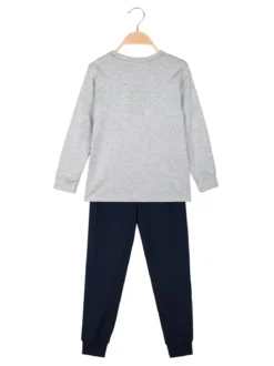 Superman Pigiama lungo da bambino in cotone interlock - grigio chiaro