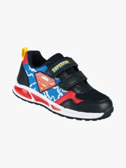 Superman Sneakers da bambino con cinturini a strappi e luci - multicolore