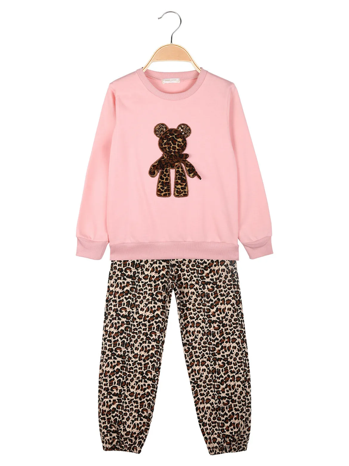 Sweet Junior Completo 2 pezzi animalier da bambina - rosa