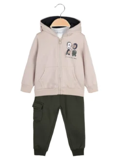 Sweet Junior Completo 3 pezzi da neonato con cappuccio e zip