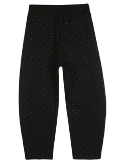 Sweet Junior Pantaloni da bambina a palloncino con micro borchie - nero