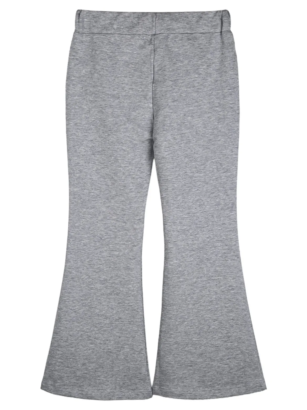 Sweet Junior Pantaloni da bambina a zampa con elastico in vita - grigio