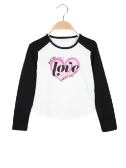 Sweet Junior T-shirt da bambina a maniche lunghe con interno in caldo cotone