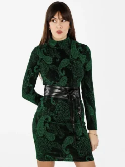 Sweet Miss Abito donna accollato con lurex