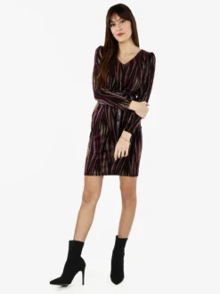 Sweet Miss Abito donna a scollo a V con lurex