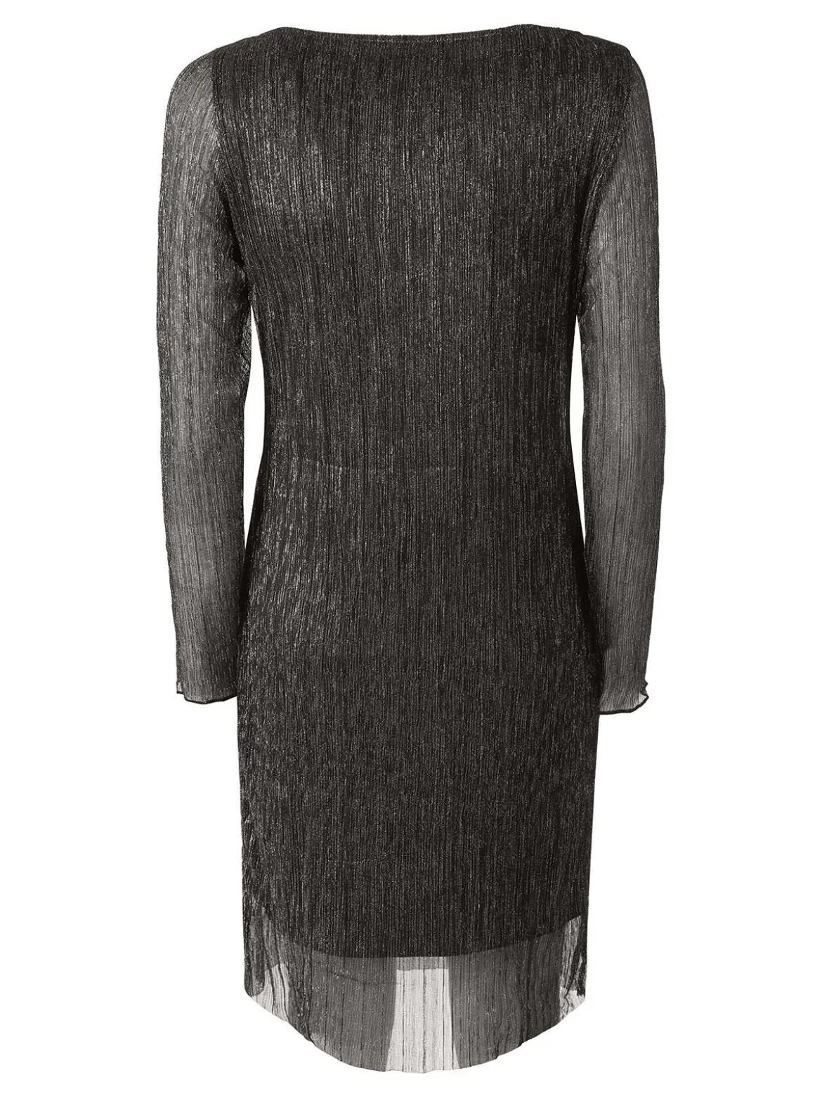 Sweet Miss Abito donna in lurex con maniche lunghe velate - marrone