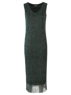Sweet Miss Abito lungo da donna in lurex senza maniche - ottanio