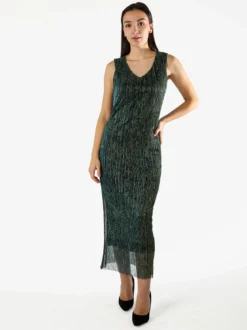 Sweet Miss Abito lungo da donna in lurex senza maniche - ottanio
