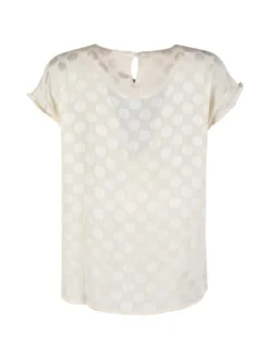 Sweet Miss Blusa donna girocollo a maniche corte - beige