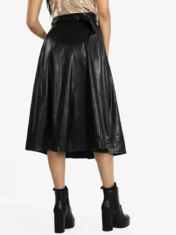 Sweet Miss Gonna midi in ecopelle con cintura