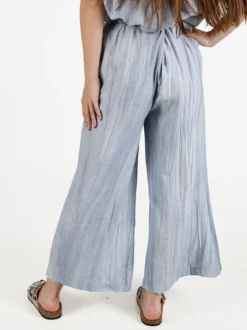 Sweet Miss Pantaloni donna a gamba larga in misto lino