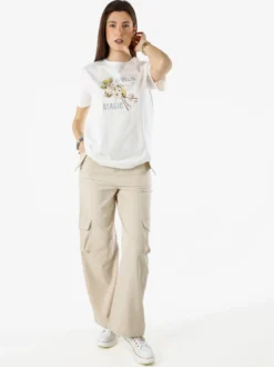 Sweet Miss Pantaloni donna a palazzo con tasconi laterali - beige