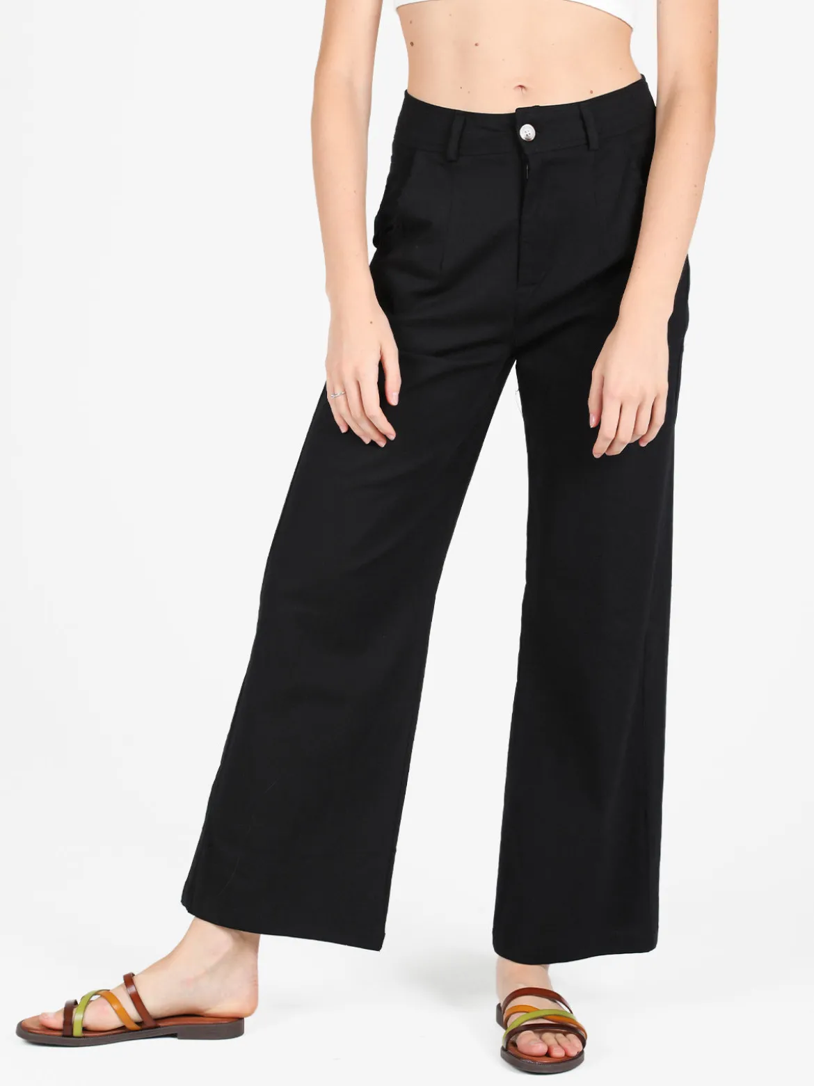 Sweet Miss Pantaloni donna in misto lino e cotone