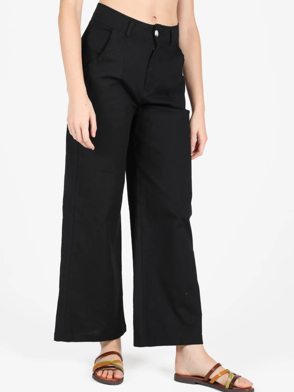 Sweet Miss Pantaloni donna in misto lino e cotone