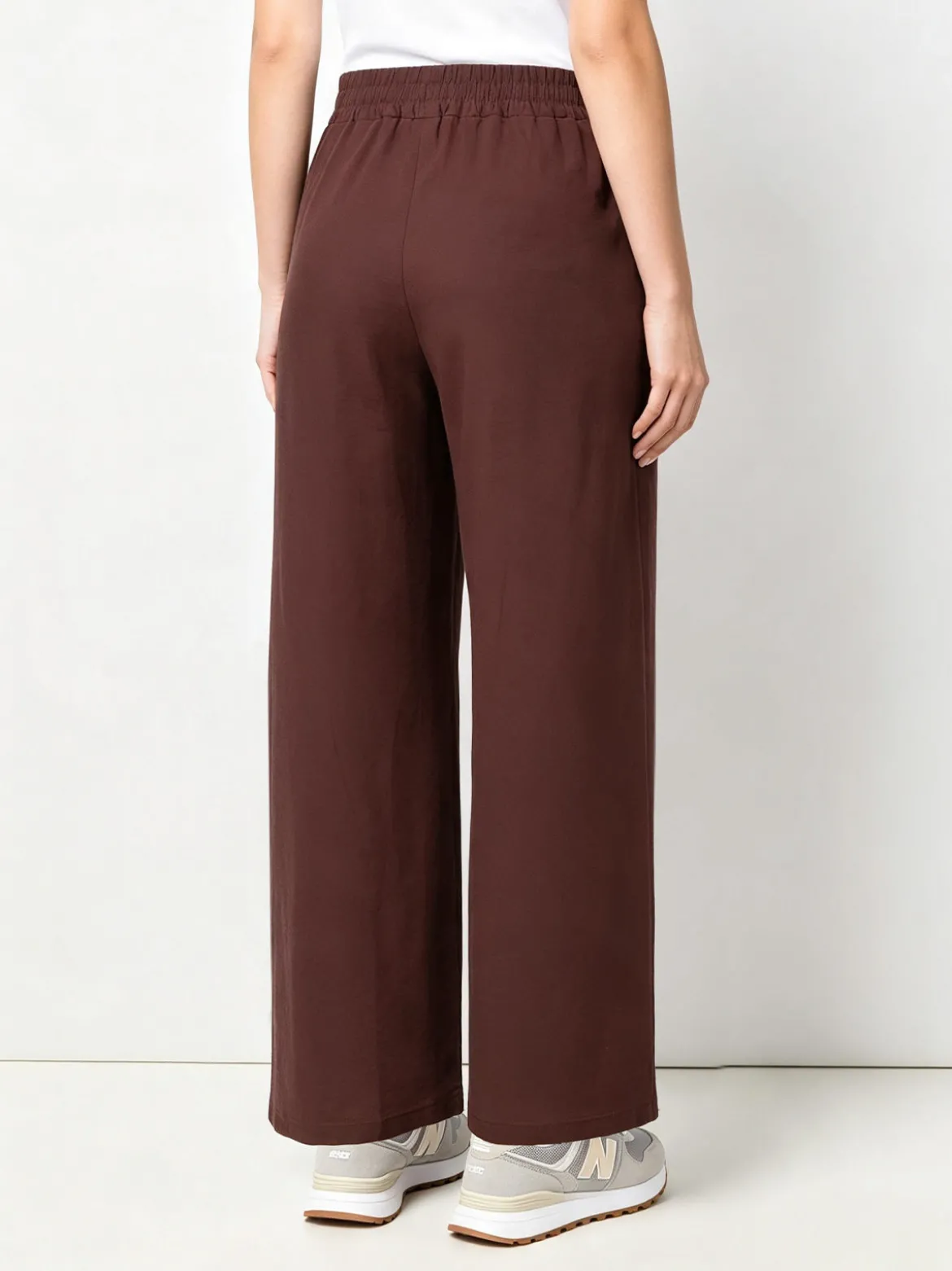 Sweet Miss Pantaloni donna in viscosa a gamba larga - moro