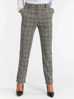 Sweet Miss Pantaloni pied de poule a gamba dritta