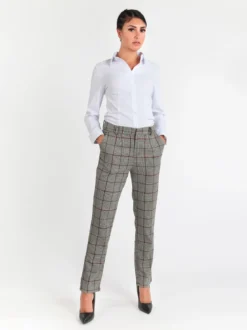 Sweet Miss Pantaloni pied de poule a gamba dritta