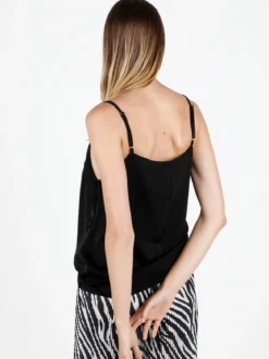 Sweet Miss Top donna con spalline sottili effetto raso