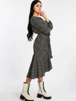 Sweet Miss Vestito donna asimmetrico a maniche lunghe