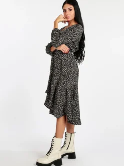 Sweet Miss Vestito donna asimmetrico a maniche lunghe