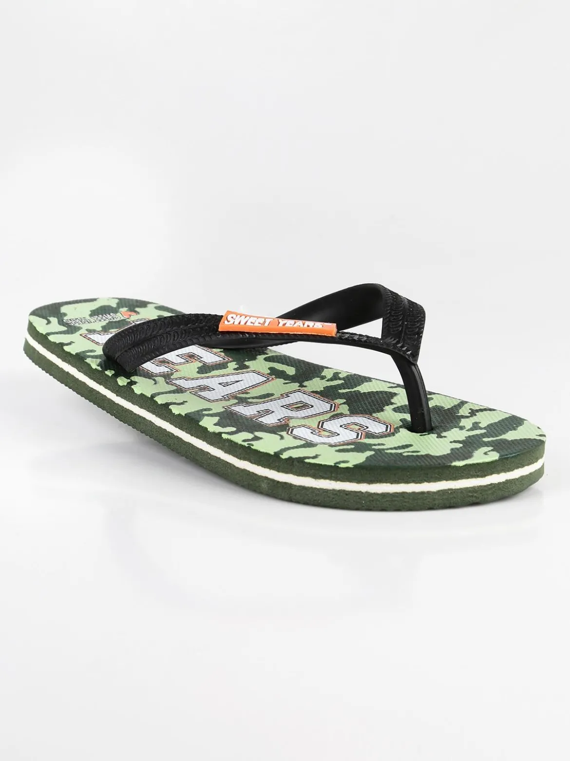 Sweet Years Infradito con stampa mimetica verde