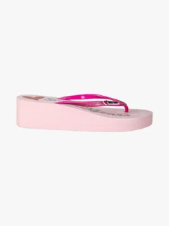 Sweet Years Infradito da donna glitter con zeppa e plateau - rosa