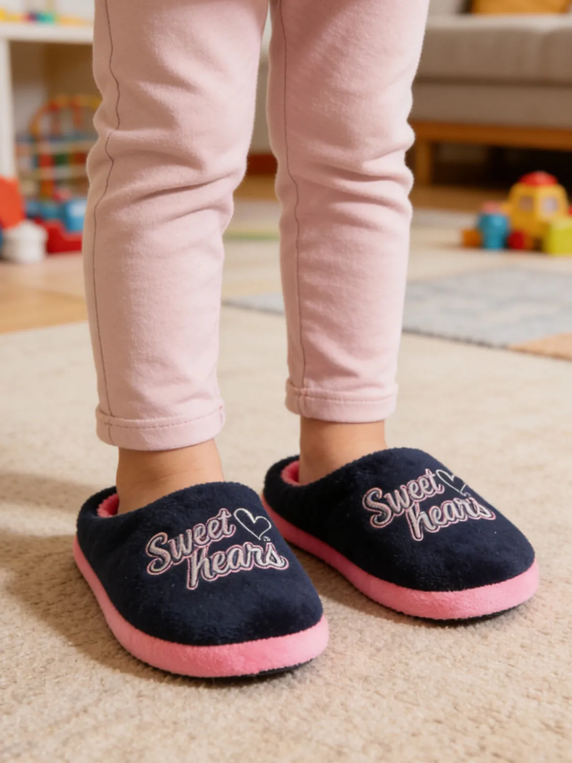 Sweet Years Pantofole invernali da bambina - blu scuro