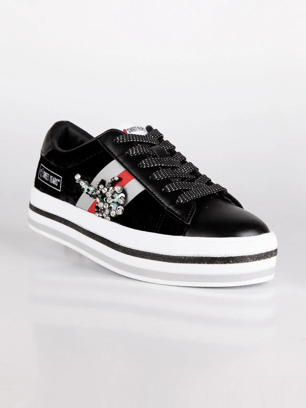 Sweet Years Sneakers nere in velluto